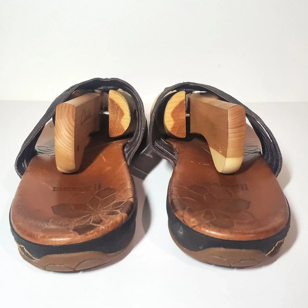 Merrell Thong Sandal Lidia Mahogany Women's Size 10 Leather J46304 Slip-on